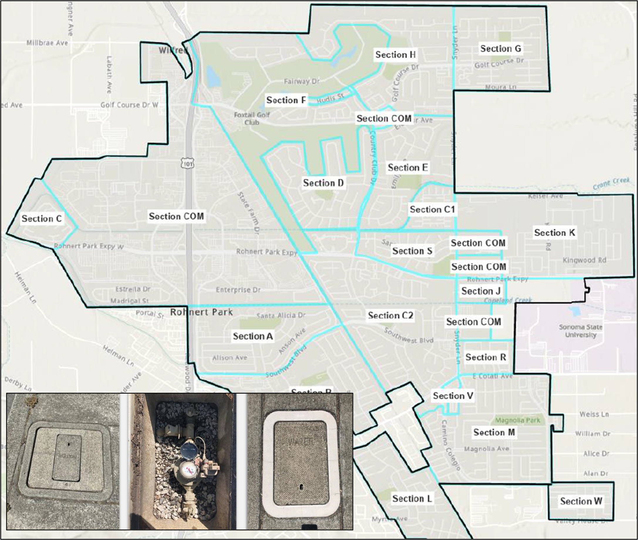 Water Meter Renovation Project Location Map