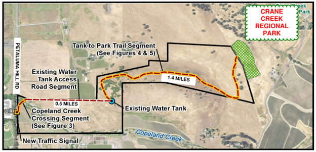 Trail to Crane Creek Regional Park and Laurel Drive and Petaluma Hill Road Sidewalks Signal Improvem